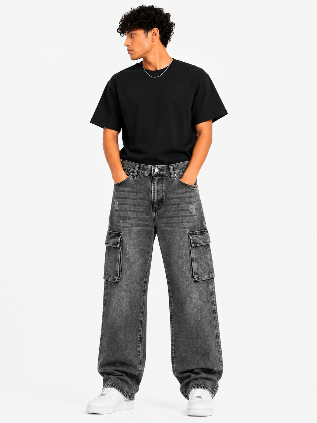 CARGO HOMBRE RÍGIDO NEGRO