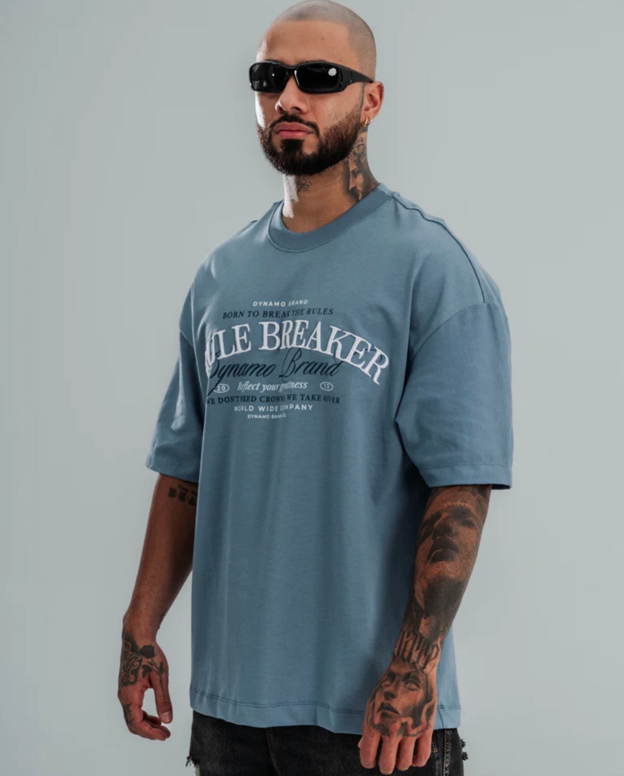 Camiseta Oversize Rule Breaker Blue