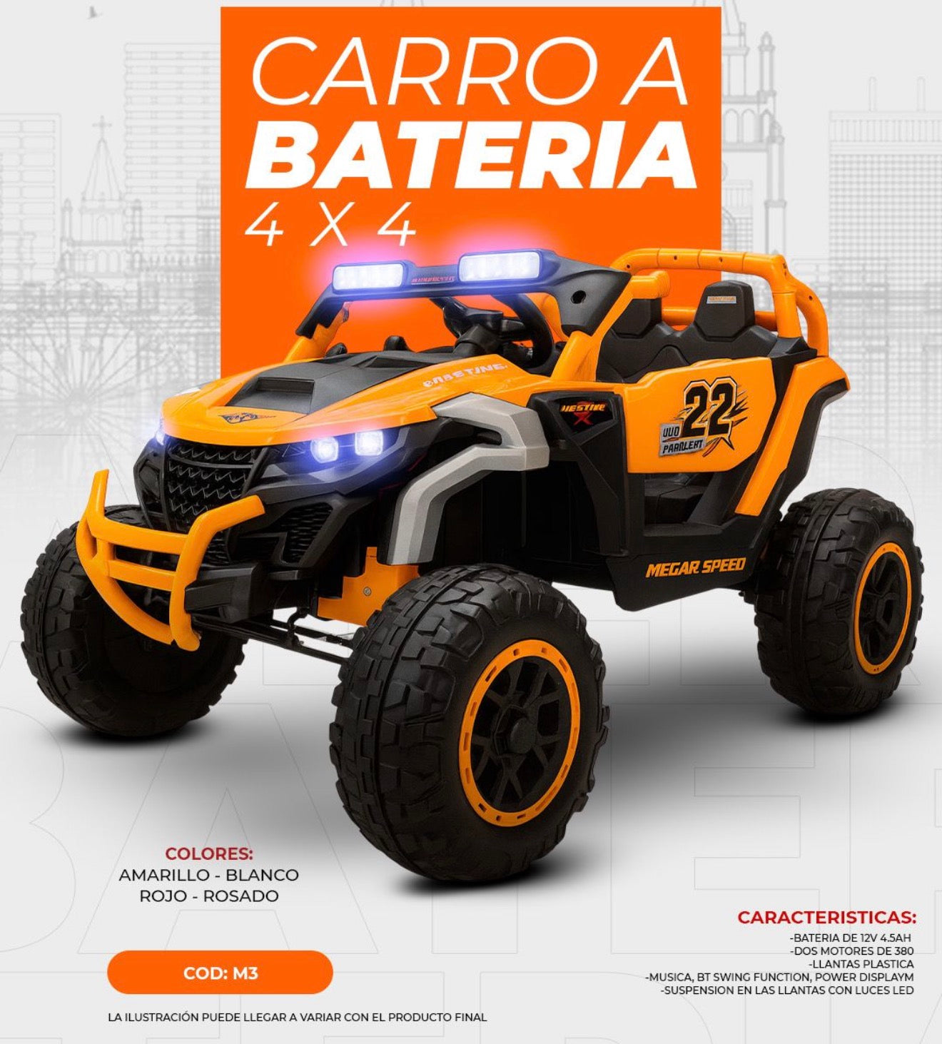 Carro a Batería 4x4
