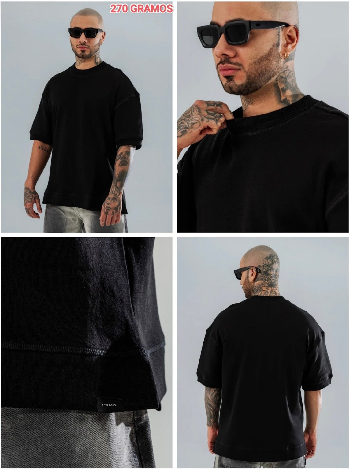 Camiseta Oversize Básica 270Gr