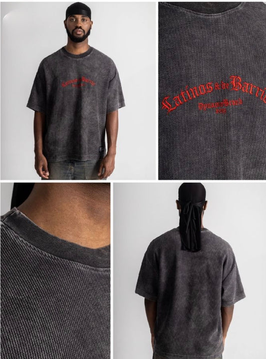 Camiseta Relaxed Fit Gris Latino