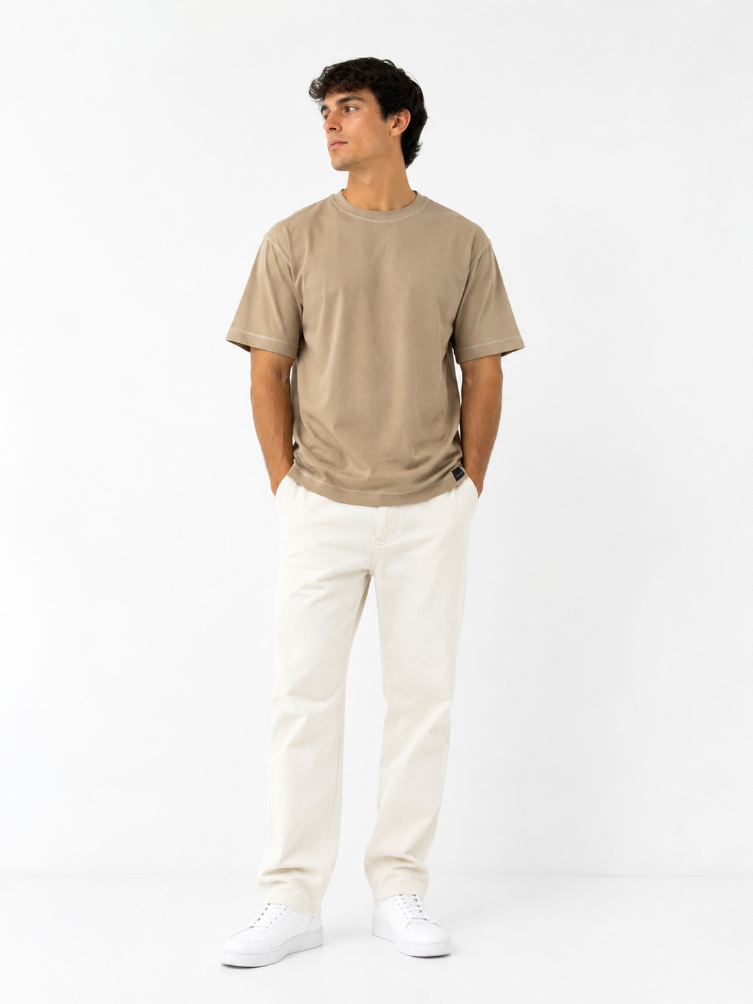 CAMISETA OVERSIZE TAUPE ESFERA