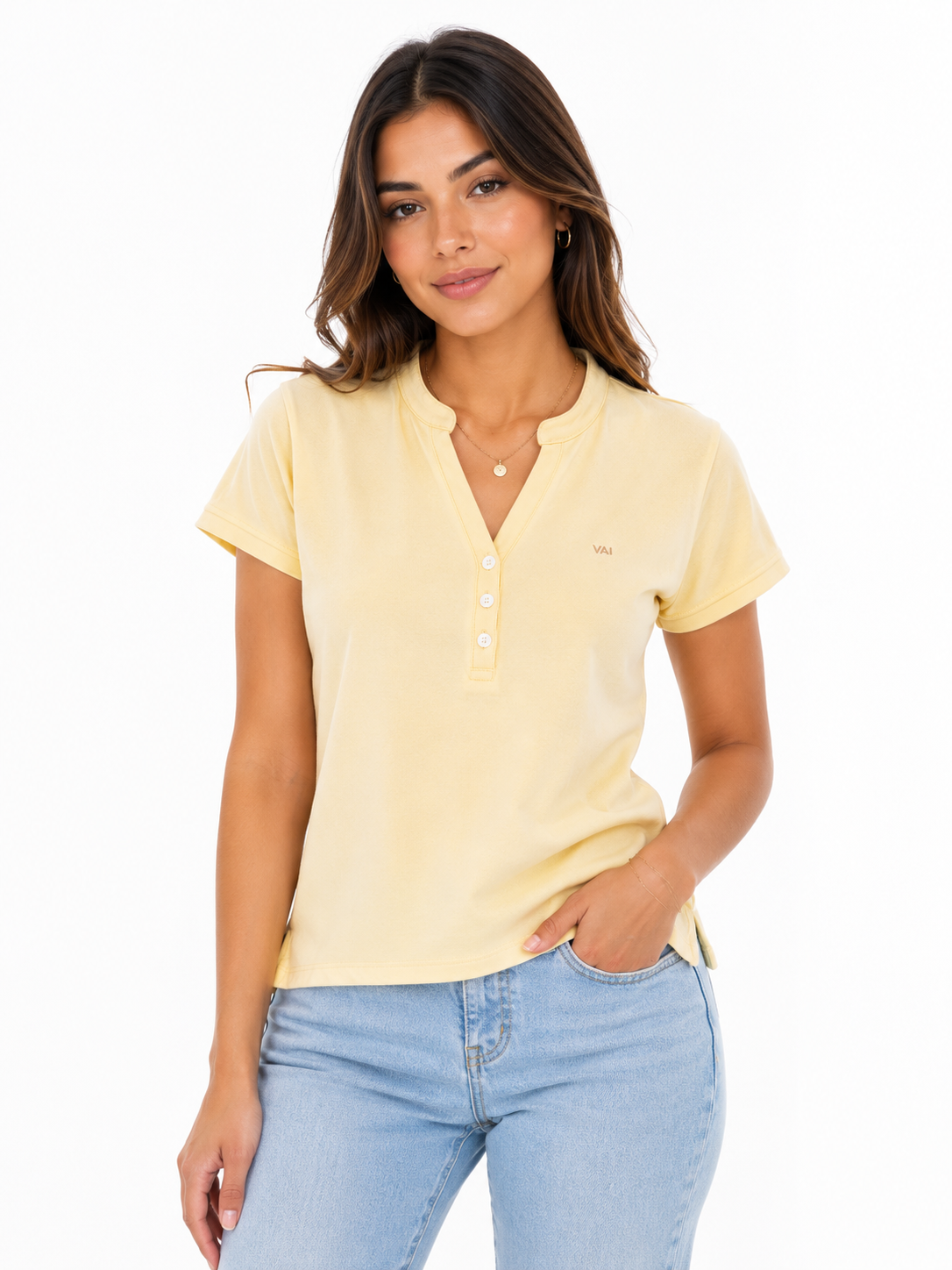 CAMISETA VAI VAI RE 6135BD BOTÓN