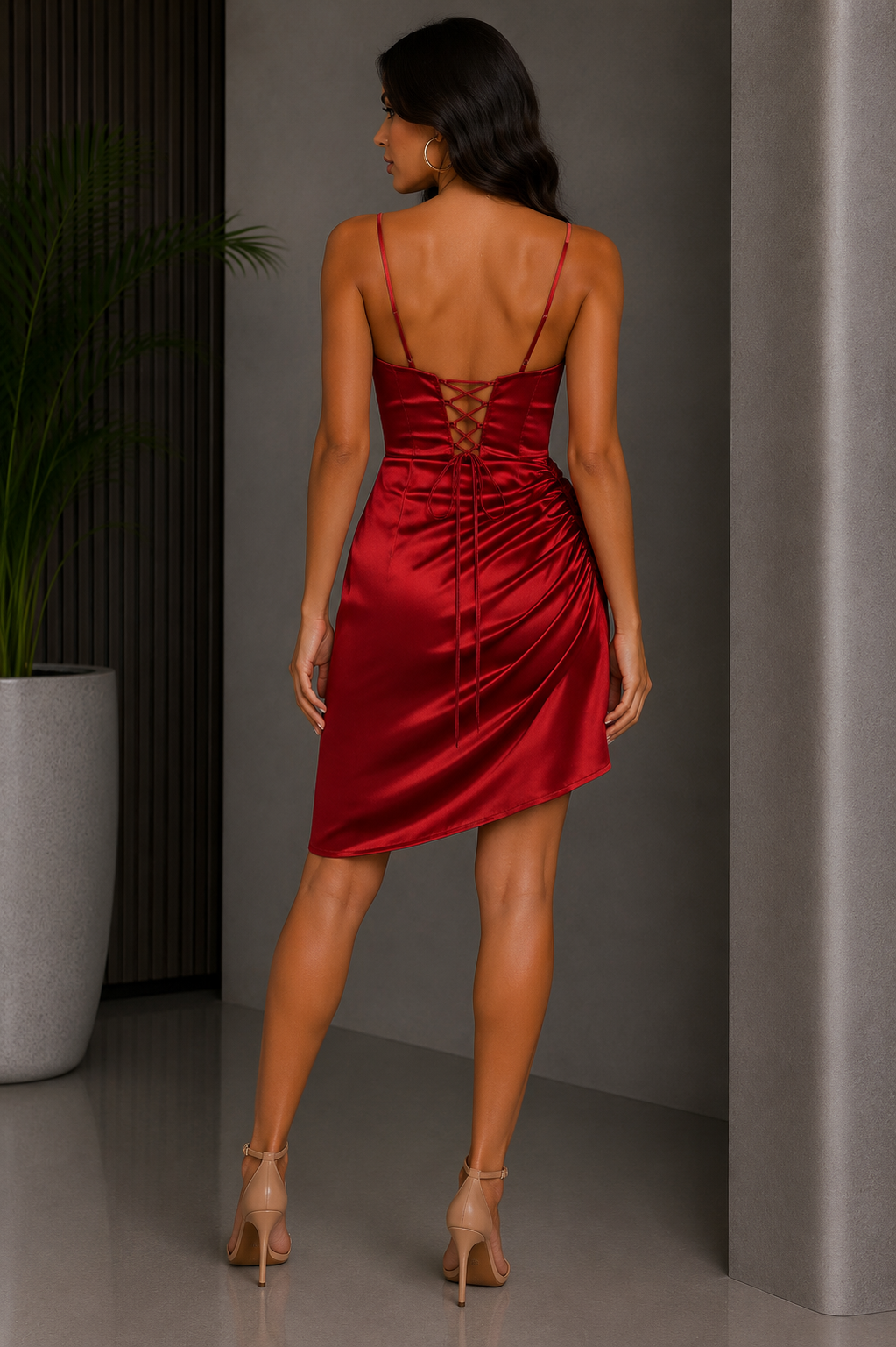 Vestido Corto Satin