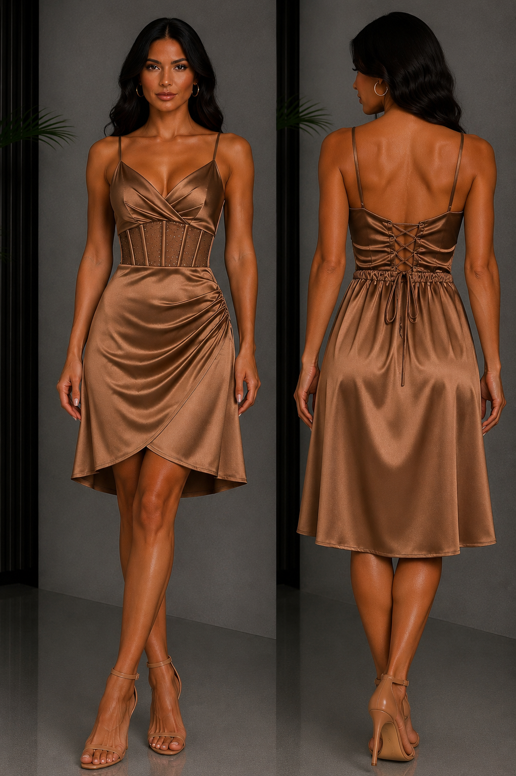 Vestido Corto Satin