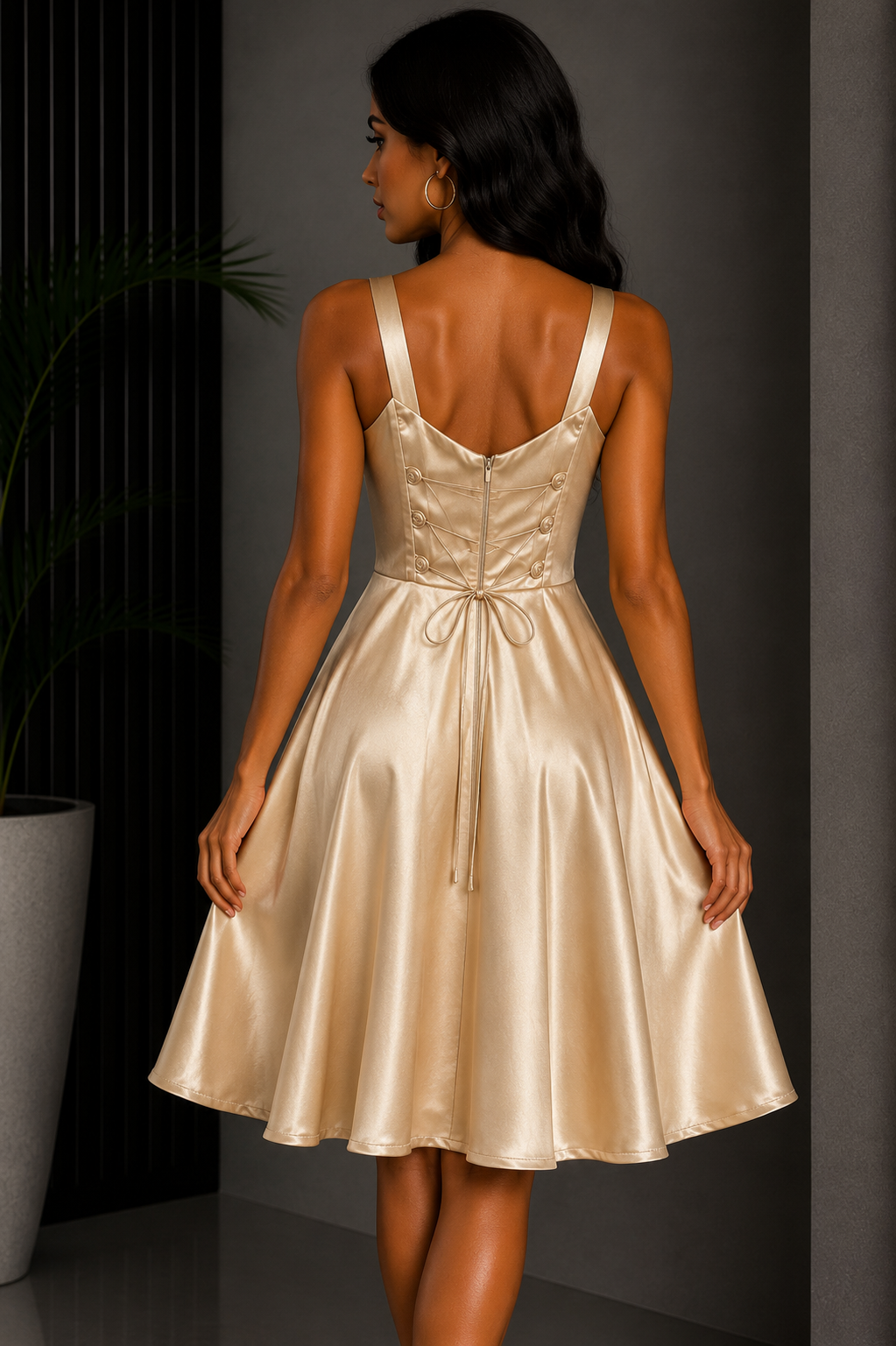 Vestido Corto Satin