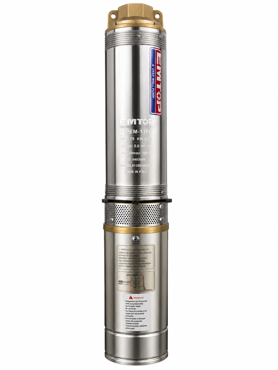 BOMBA SUMERGIBLE EMTOP 550W(SI) ULWP