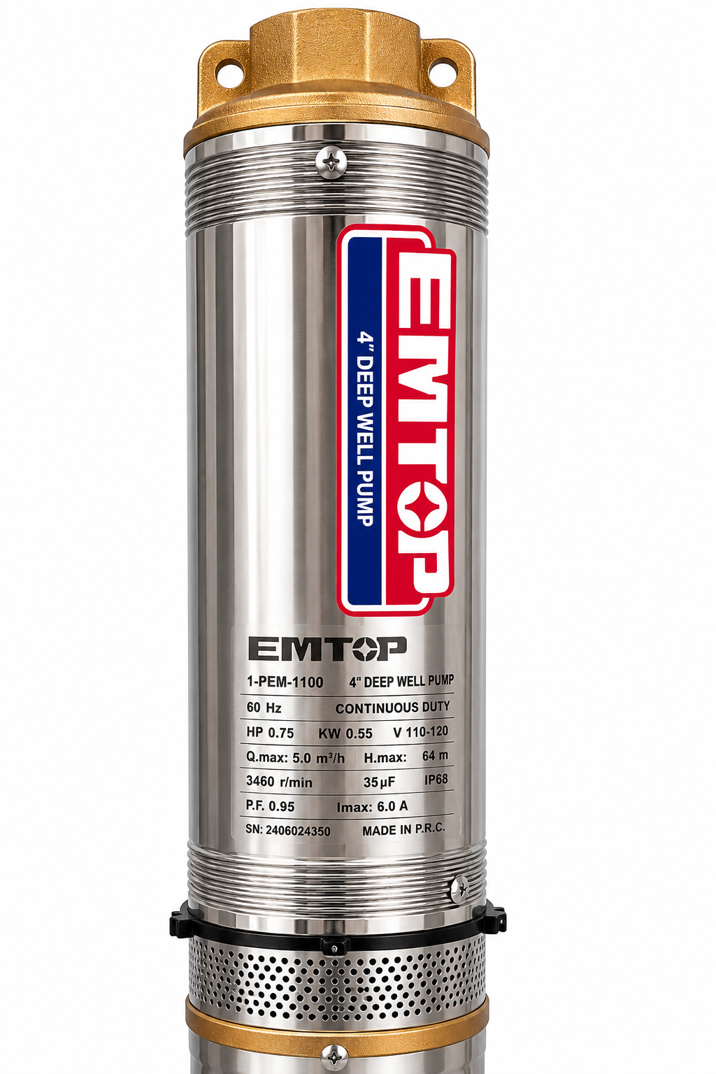 BOMBA SUMERGIBLE EMTOP 550W(SI) ULWP