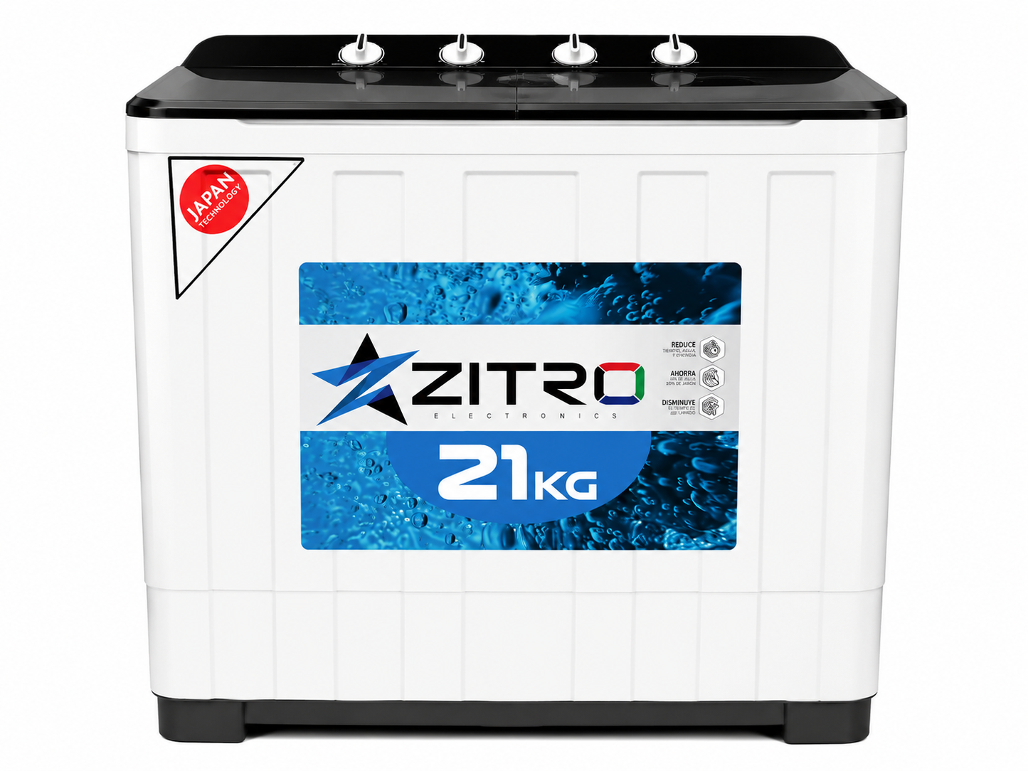 LAVADORA ZITRO SEMIAUTOMÁTICA 21KG