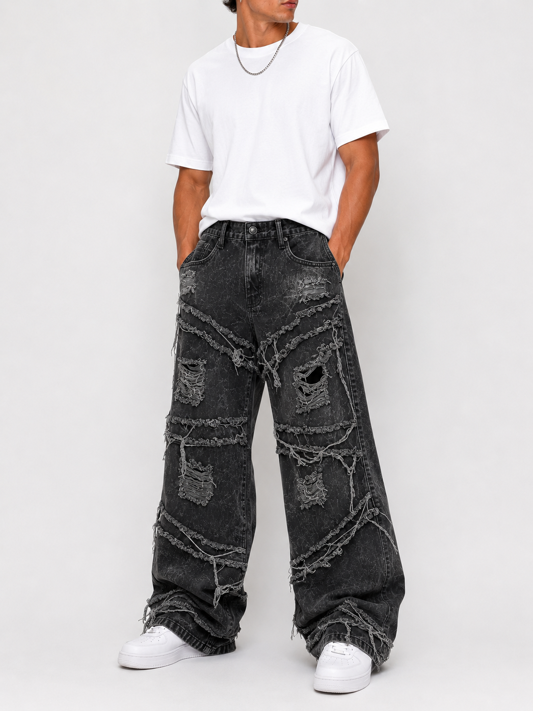 PANTALÓN BAGGY MARMOLEADO