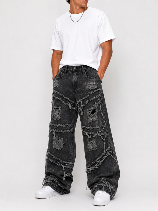 PANTALÓN BAGGY MARMOLEADO