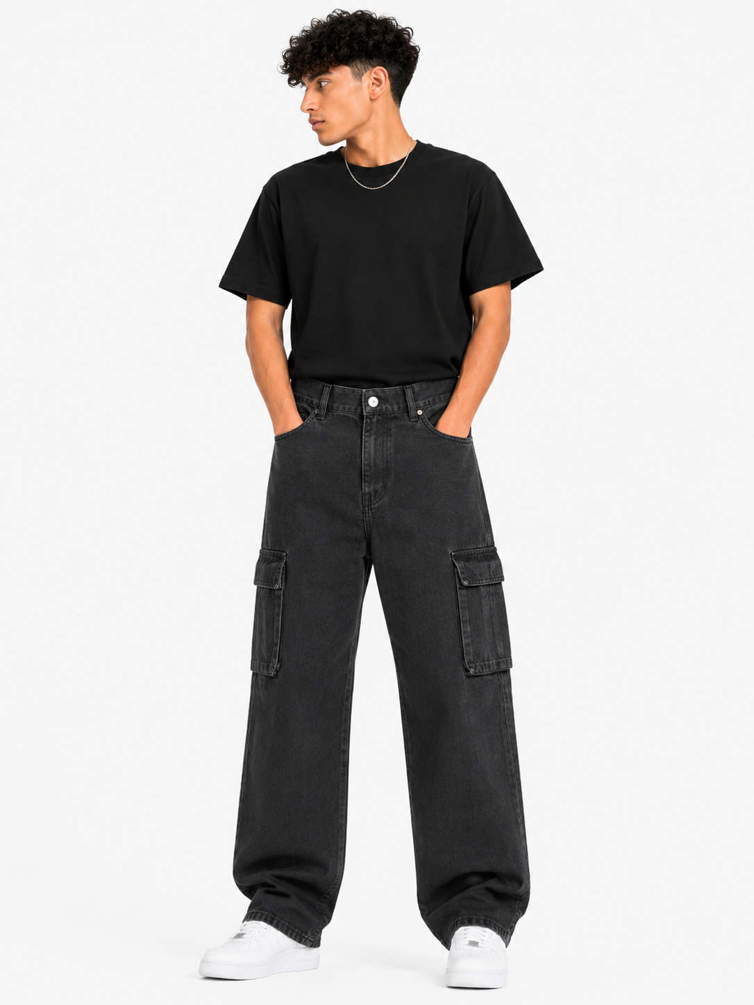 CARGO HOMBRE RÍGIDO NEGRO