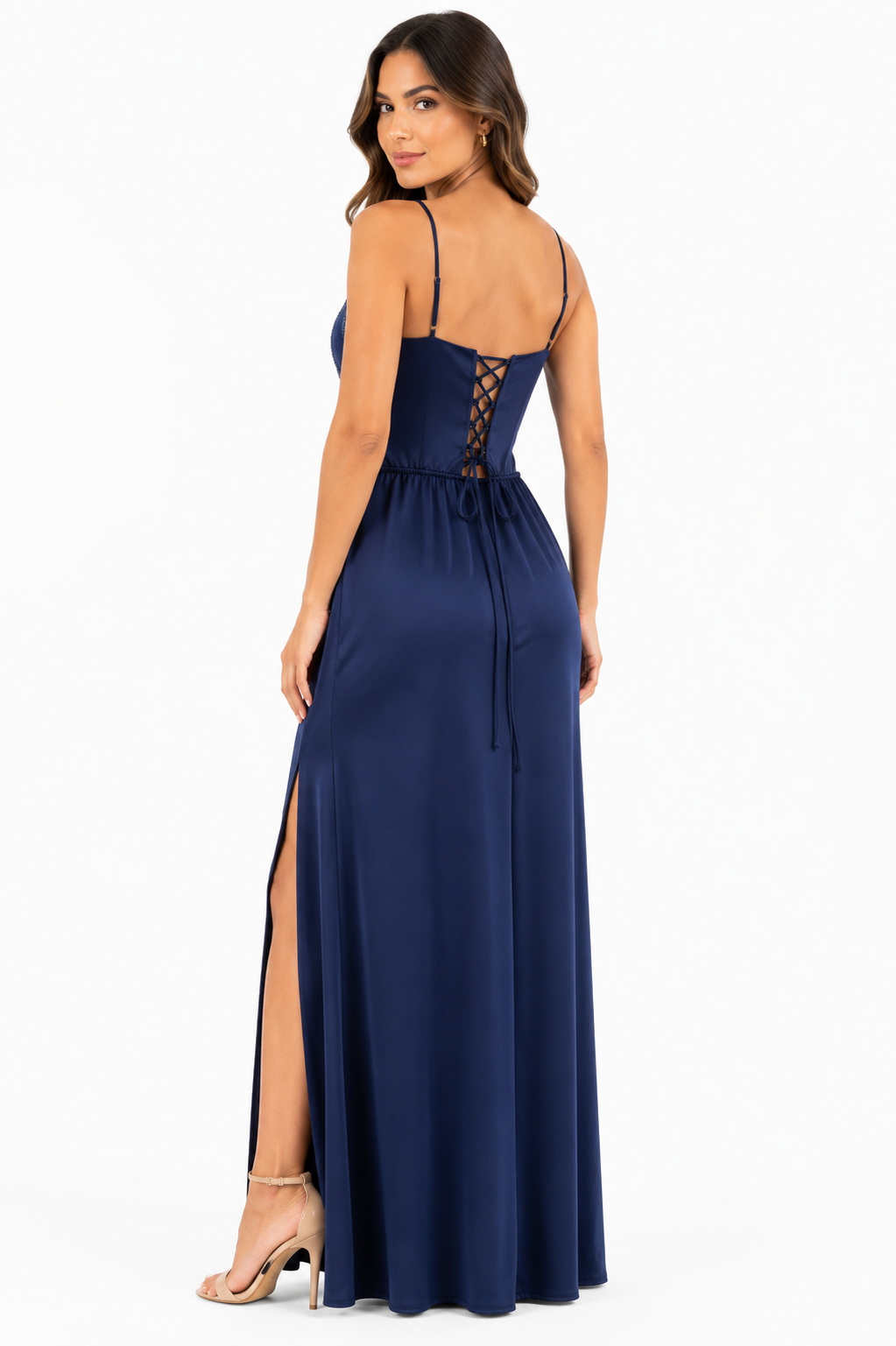 VESTIDO DE GALA AZUL OSCURO