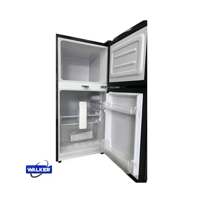 Minibar Walker Doble Puerta 108 Litros Vidrio Negro