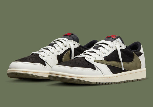 JORDAN LOW 1 MEDIUM OLIVE