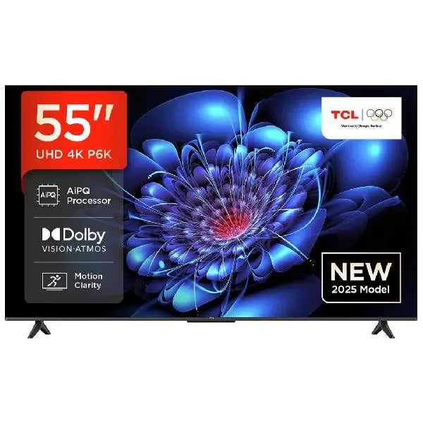 Televisor 55" TCL Google TV 4K + 1 MESES DE CANALES + SOPORTE TV