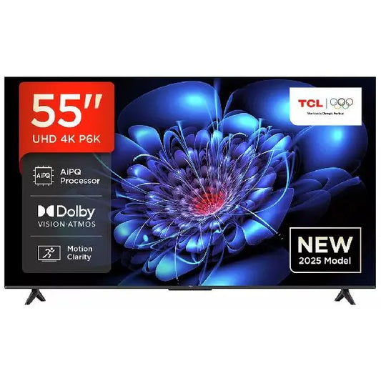 Televisor 55" TCL Google TV 4K + 1 MESES DE CANALES + SOPORTE TV
