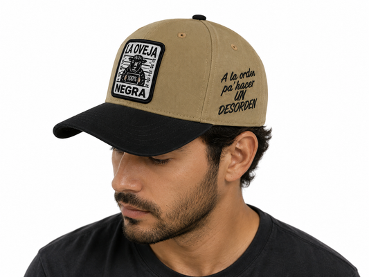 GORRA CAQUI NEGRA LA OVEJA NEGRA